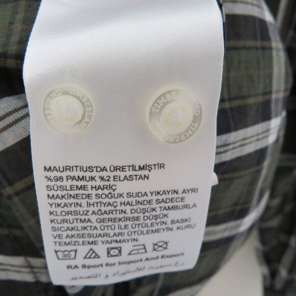 Timberland* Men's Long Sleeve Button Down Curved Hem Slim Fit Shirt~ Size XL - Picture 7 of 13